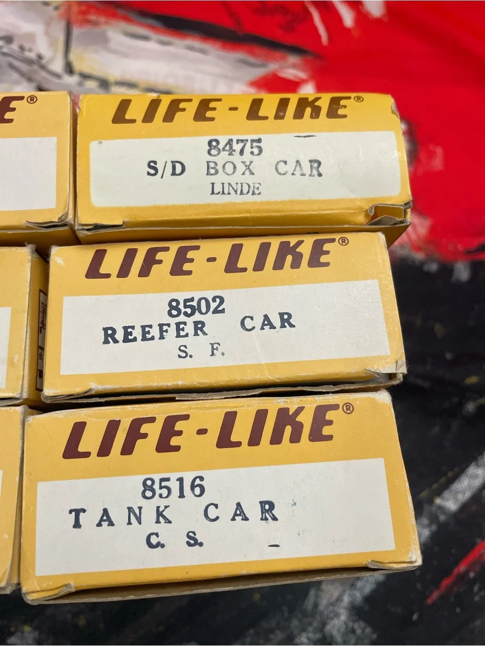 Lot of 7 Life-Like HO Scale Train Cars Hoppers Tanker Reefers in Original Boxes